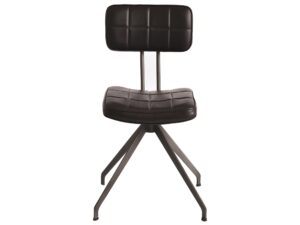 Krzesło retro tapicerowane ekoskórą i miękkim siedziskiem – Willowbrook