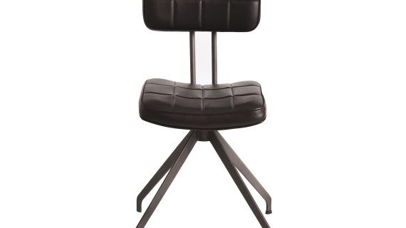 Krzesło retro tapicerowane ekoskórą i miękkim siedziskiem – Willowbrook