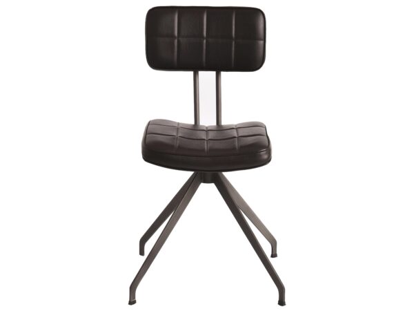 Fotel biurowy vintage z miękkim siedziskiem i oparciem z pikowaniami