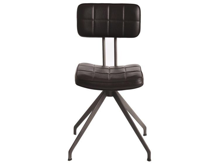 Fotel biurowy vintage z miękkim siedziskiem i oparciem z pikowaniami