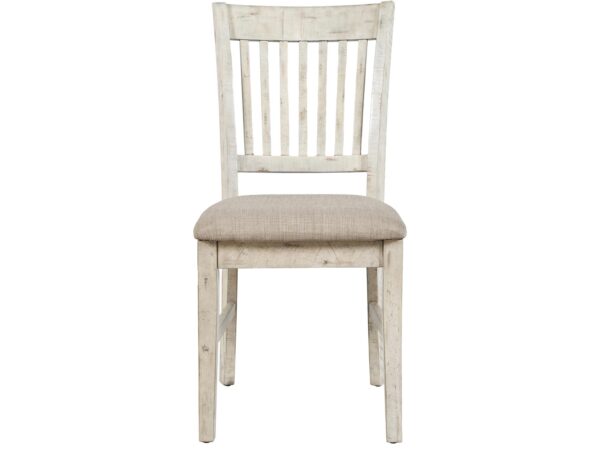 Krzesło drewniane w stylu klasycznym z tapicerowanym siedziskiem w beżu