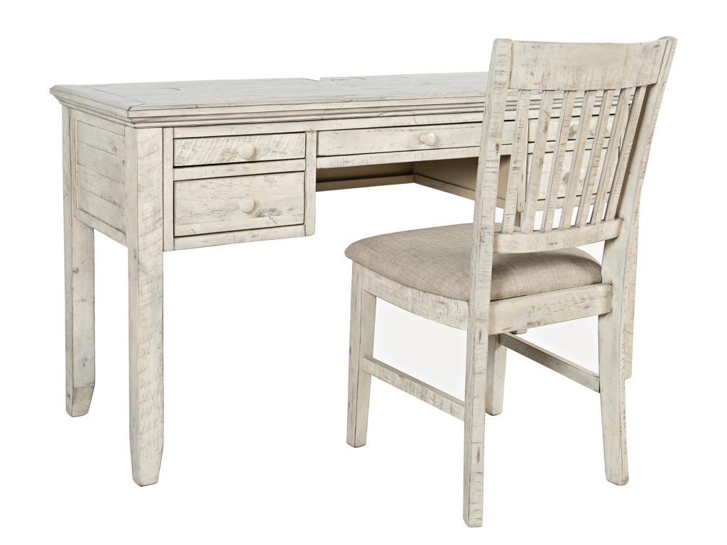 Kremowy Zestaw Biurko Krzesło Shabby Chic – Avola