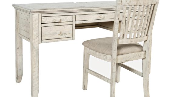 Kremowy Zestaw Biurko Krzesło Shabby Chic – Avola