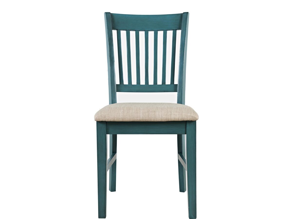 Ciemnoniebieskie Krzesło Tapicerowane Shabby-Chic – Avola