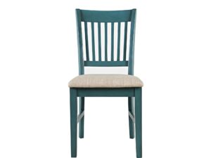 Ciemnoniebieskie Krzesło Tapicerowane Shabby-Chic – Avola