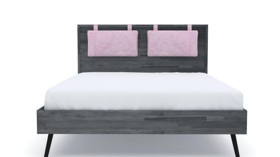 miniaturka Zestaw Łóżko 180cm Szafki Nocne Pudrowy Róż – Capella