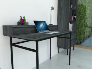 miniaturka Biurko retro 3D z grafitowymi nogami – Nobile