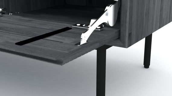 miniaturka Komoda RTV Tundra Grey z frontem 3D – Nobile