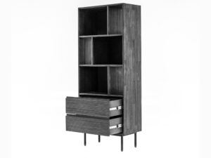 miniaturka Regał retro z grafitowymi nogami – Nobile