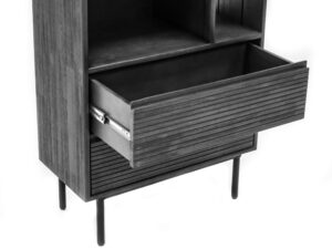 miniaturka Regał retro z grafitowymi nogami – Nobile