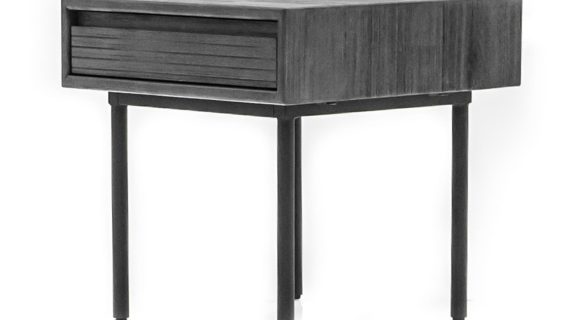 miniaturka Szafka nocna drewniana Tundra Grey – Nobile