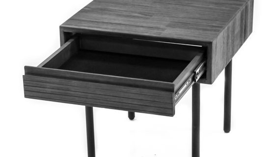 miniaturka Szafka nocna drewniana Tundra Grey – Nobile