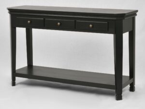 miniaturka Czarna konsola klasyczna z uchwytami mosiężnymi – Siena