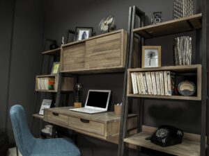 miniaturka Biurko loftowe z frezami i miękkim wykończeniem – Vento