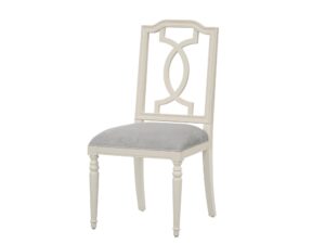 Białe Krzesło Tapicerowane Toczone Nogi Antyczne – Dijon