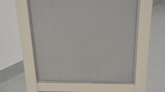 miniaturka Tapicerowane Krzesło Białe Szare Siedzisko – Dijon