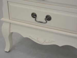 miniaturka Antyczna Biała Komoda Prowansalska Frezowane Krawędzie – Dijon