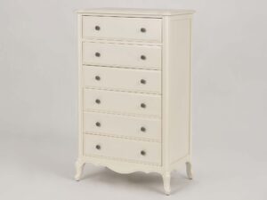 Prowansalska Komoda z Frezowanymi Krawędziami Biała – Dijon