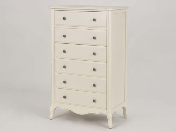 Prowansalska Komoda z Frezowanymi Krawędziami Biała – Dijon