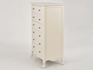 miniaturka Prowansalska Komoda z Frezowanymi Krawędziami Biała – Dijon