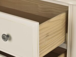 miniaturka Prowansalska Komoda z Frezowanymi Krawędziami Biała – Dijon