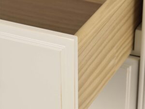 miniaturka Prowansalska Komoda z Frezowanymi Krawędziami Biała – Dijon