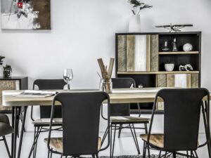 miniaturka Regał z akacjowymi frontami 3D w stylu retro – Mondo