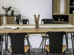 miniaturka Regał z akacjowymi frontami 3D w stylu retro – Mondo