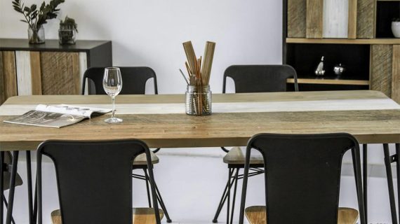 miniaturka Regał z akacjowymi frontami 3D w stylu retro – Mondo