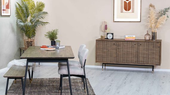 miniaturka Kawowy Stolik Retro Drewniany Metalowe Nóżki – Enigma