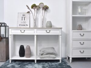 miniaturka RTV komoda w stylu prowansalskim z ciemnobrązowym blatem – Citta