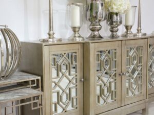 miniaturka Komoda w stylu glamour stare złoto z lustrami – Avola