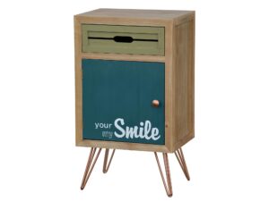 Retro szafka nocna z naturalnego drewna – Amalfi