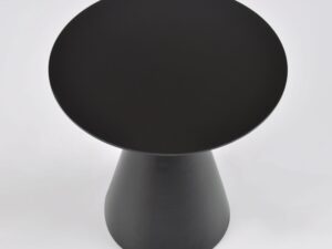 miniaturka Czarny Stolik Minimalistyczny Stożkowa Podstawa Okrągły Blat – Florence