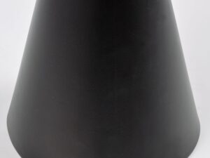 miniaturka Czarny Stolik Minimalistyczny Stożkowa Podstawa Okrągły Blat – Florence