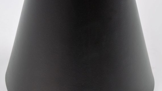 miniaturka Czarny Stolik Minimalistyczny Stożkowa Podstawa Okrągły Blat – Florence