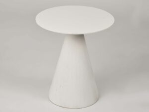 miniaturka Biały Stolik Okrągły Blat Stożkowa Podstawa – Florence