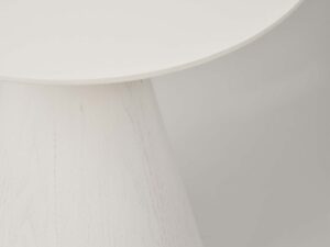 miniaturka Biały Stolik Okrągły Blat Stożkowa Podstawa – Florence