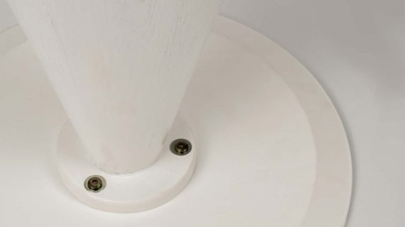 miniaturka Biały Stolik Okrągły Blat Stożkowa Podstawa – Florence