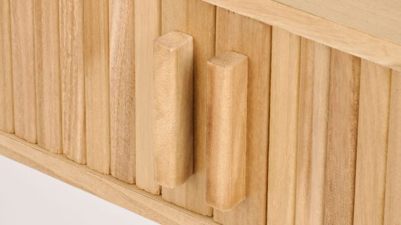 miniaturka Retro Konsola Drewniany Korpus Metalowe Nogi – Florence