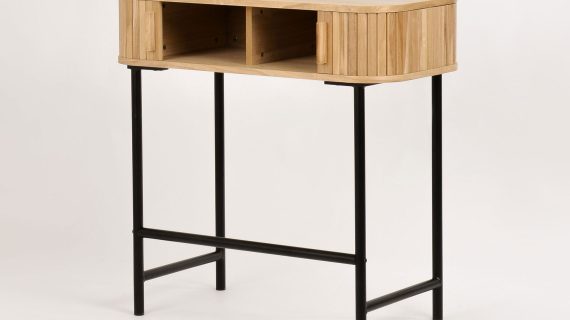 miniaturka Retro Konsola Drewniany Korpus Metalowe Nogi – Florence