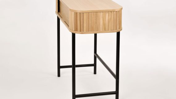 miniaturka Retro Konsola Drewniany Korpus Metalowe Nogi – Florence