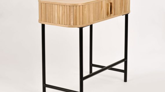 miniaturka Retro Konsola Drewniany Korpus Metalowe Nogi – Florence