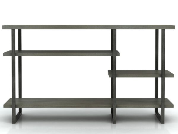 Regał z półkami i szufladą z ramą stalową w stylu loftowym