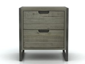 Szafka loftowa z metalową podstawą i ciepłym akcentem – Vento