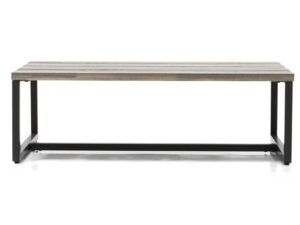 Ława loftowa drewniana z grafitową podstawą – Vento