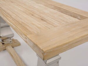 miniaturka Konsola glamour z naturalnym drewnem i stalową podstawą – Luxe