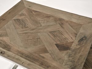 miniaturka Stoliki Zestaw Drewniane Intarsja Rama Stalowa – Luxe