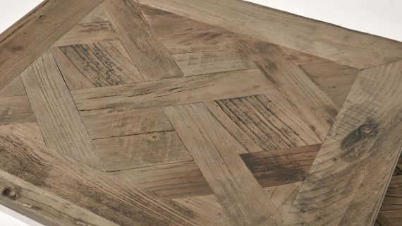 miniaturka Stoliki Zestaw Drewniane Intarsja Rama Stalowa – Luxe