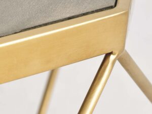 miniaturka Stolik glamour z cementowym blatem i geometryczną konstrukcją – Luxe